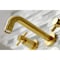Kingston Brass KS8127DX Concord 2-Handle Wall Mount Bathroom Faucet, Brushed Brass KS8127DX - alternate 3